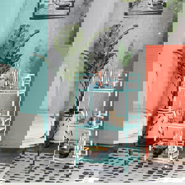 Dorel Home Novogratz Cache Metal Rolling Cart Mint