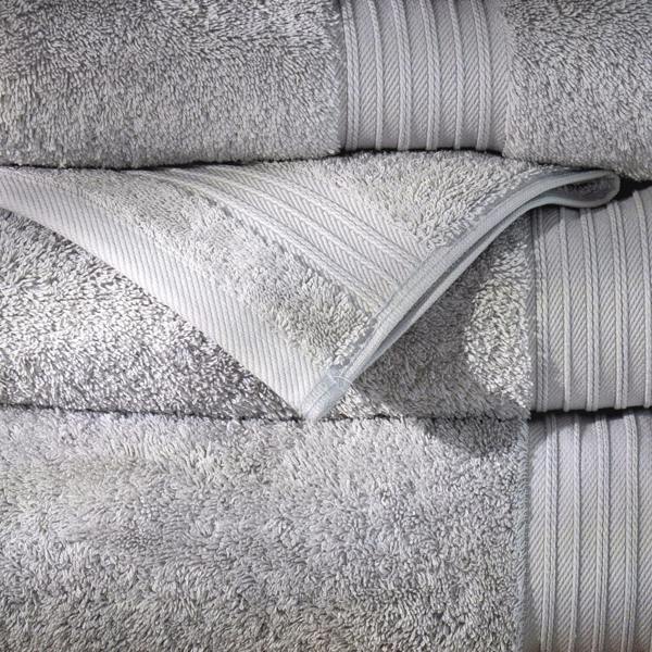 Light Grey Egyptian Cotton Hand Towel bedroom detail | Soak and Sleep