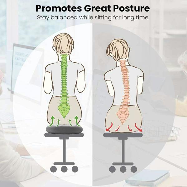 ROMIX Wobble Cushion, 34cm Inflatable Balance Disc with Pump for Core Training and Sitting Posture Support