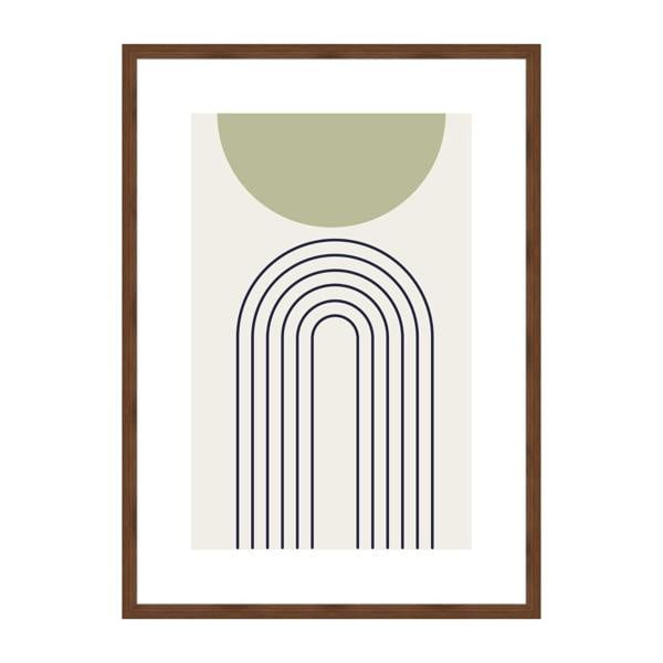 Nielsen accent by nielsen Velino Walnut Picture Frame with Glass Front and Abstract Poster Print