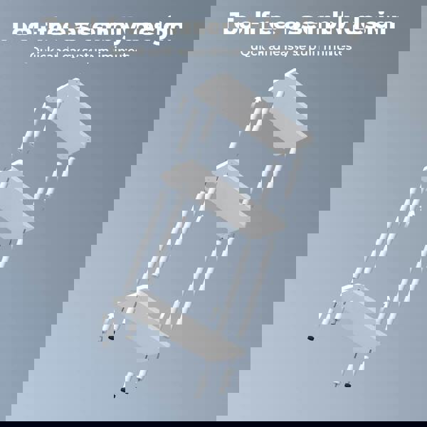 Levede Slim Side Table 3 Tier Narrow Sofa End Table Bedside Storage Stand White