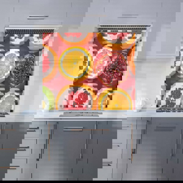 Warren Reed - Designer Citrus And Pomegranate Kitchen Splashback