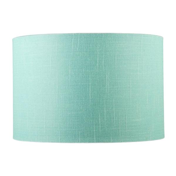 Designer Emerald Bay Green Textured Linen Fabric Circular Lamp Shade Image 5