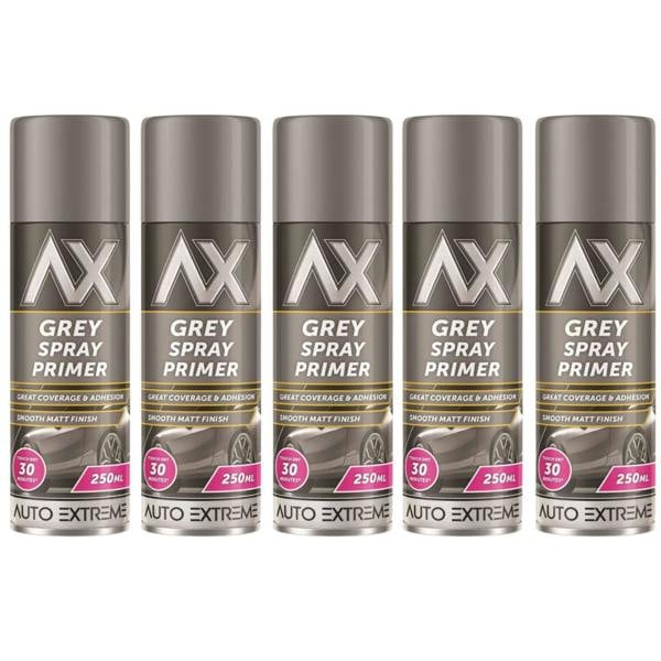 Auto Extreme 5X Auto Extreme Grey Primer Spray Paint 250ml