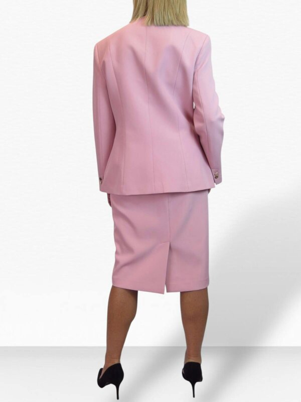 Paulo Due Women's 2 Piece V Neck Skirt Suit