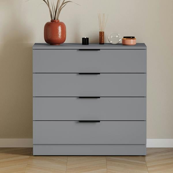 Vida Designs Trega 4 Drawer Chest, Black