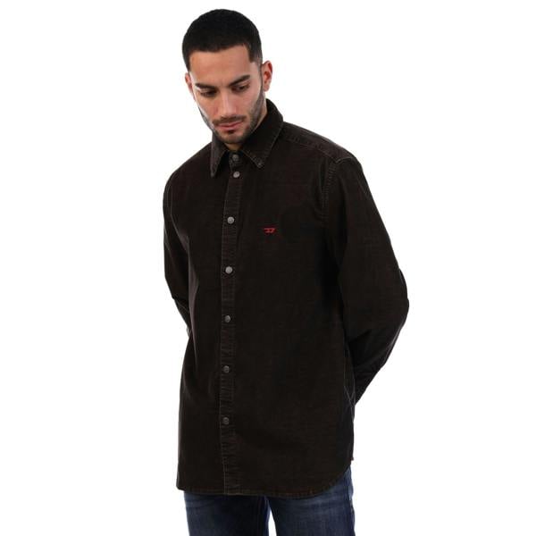 Diesel Mens D-Simply Overshirt - Brown - 