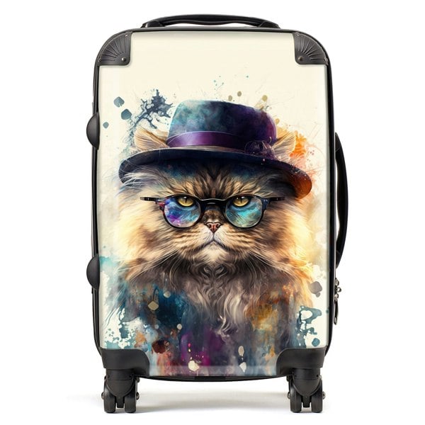 Warren Reed Persian Cat Splashart Suitcase