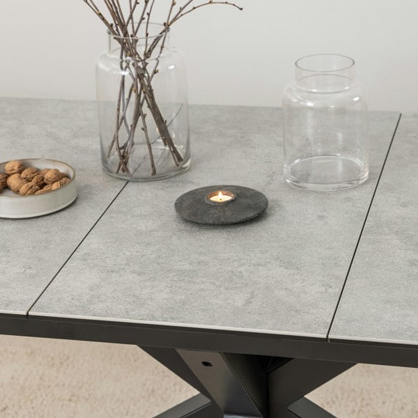 Furniture To Go Heaven Extendable Dining Table with Ceramic Grey Top 168cm