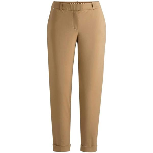 Boss Womens/Ladies Plain Straight Chinos - Medium Beige - 