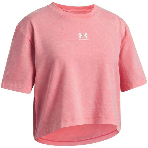 Under Armour Childrens/Kids Rival Relaxed Fit T-Shirt - Pink/White - 