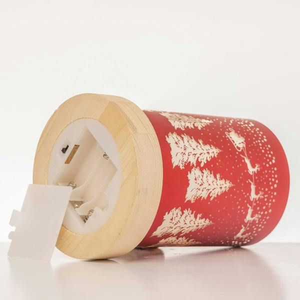 16cm Christmas Decorated Vase Table Lamp with Santa Sleigh Scene, Warm White LED Indoor Decoration image 7