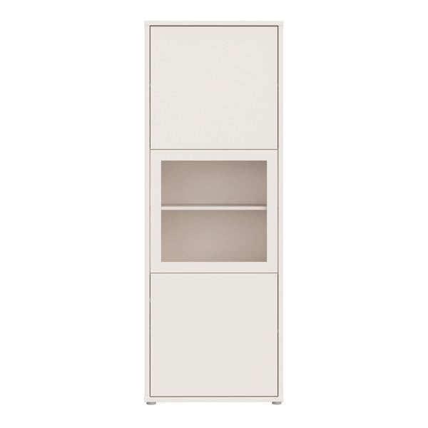 Furniture To Go Alice Springs Narrow Display Cabinet with 3 Push-to-Open Doors in Sand