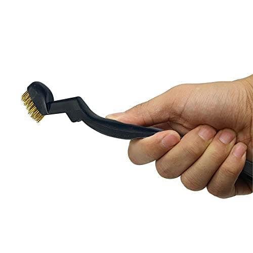 KAV 3 Pieces Sets Stainless Steel Nylon Wire Durable Brush Cleaning Paint Metal Rust Remover Brushes, for Cleaning Welding Slag and Rust, BBQ Grill