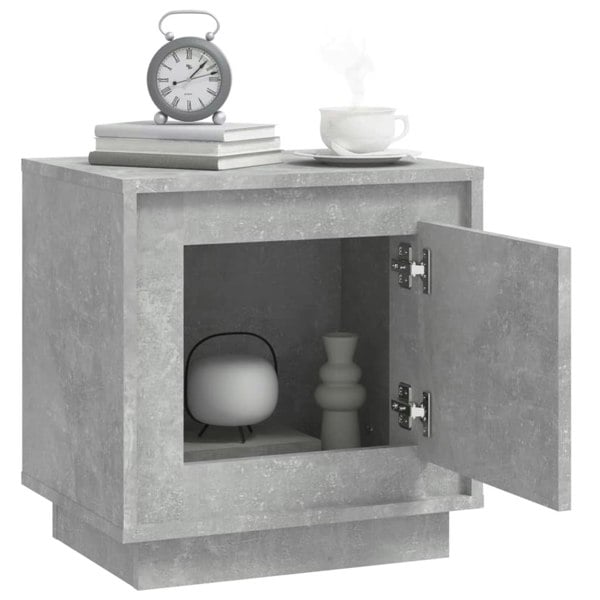 Berkfield Bedside Cabinet Concrete Grey 44x35x45 cm Engineered Wood