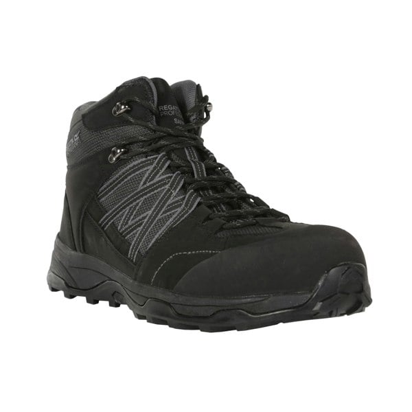 Regatta Mens Claystone Safety Boots - Black/Granite