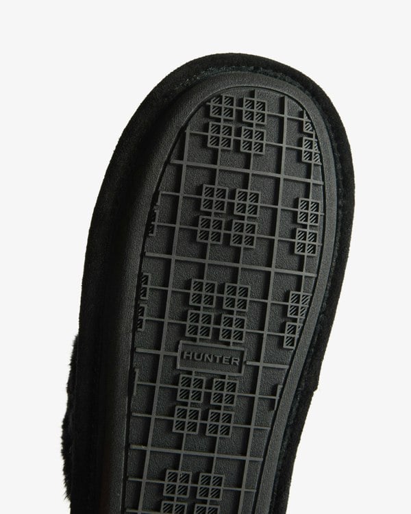 Hunter Womens Mule Slipper - Black
