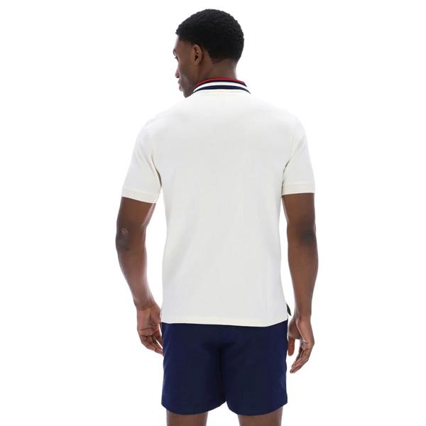 Fila Achille Heritage Contrast Collar Basic Polo Shirt Gardenia