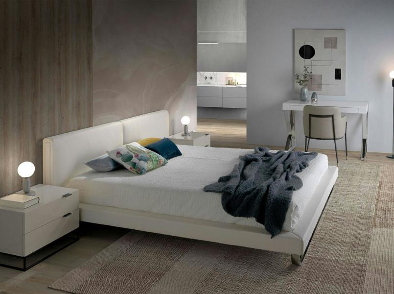 Angel Cerdá Bedside Table in Grey Wood and Black Steel 7004