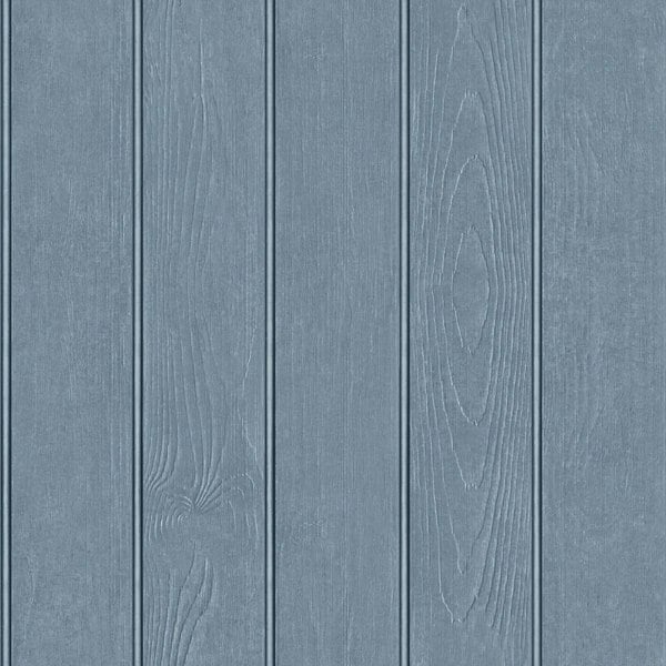 World of Wallpaper Beaded Wood Panel Wallpaper - Blue