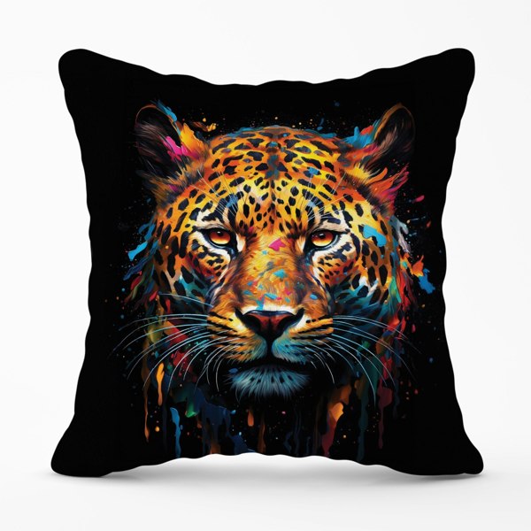 Warren Reed Splashart Leopard Face Cushions