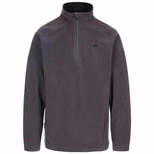 Mens Trespass Blackford Microfleece Pull Over Zip Fleece Top