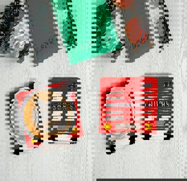 London Calling Double Decker Punch Needle Coaster