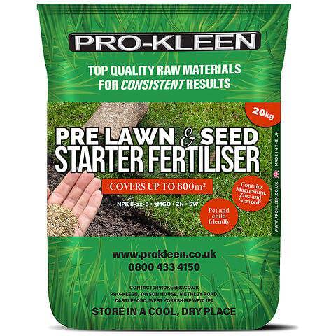 ProKleen Pro-Kleen Pre Lawn & Seed Starter Fertiliser 20kg Phosphorus Rich Formula with Nitrogen Potassium & Magnesium Oxide