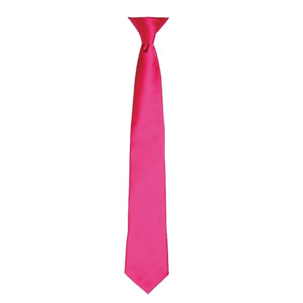 Premier Colours Mens Satin Clip Tie (Pack of 2) - Hot Pink
