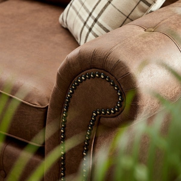 Furnishings For Less Oakland 5 Seater Leather Corner Sofa Chesterfield Style