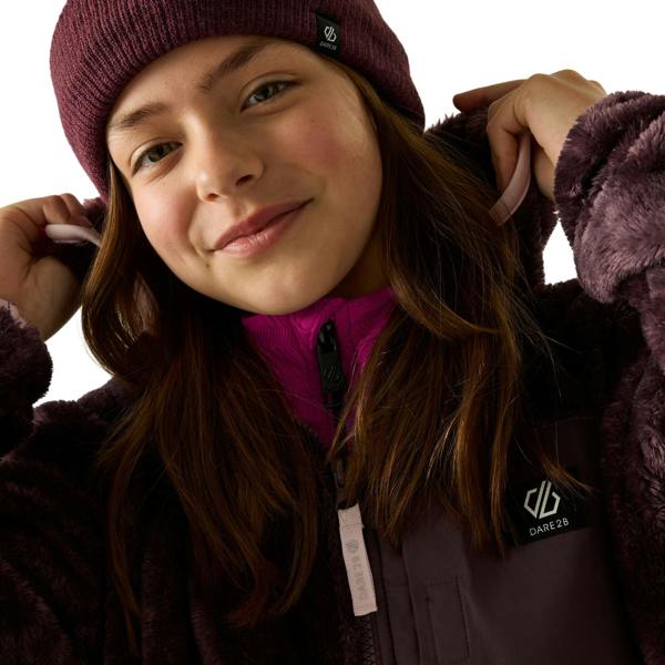 Dare 2B Childrens/Kids Powder Fleece Jacket - Huckleberry/Pink Haze - 