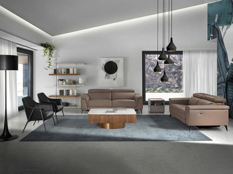 Angel Cerdá Relax sofa in mink leather 6105/6106