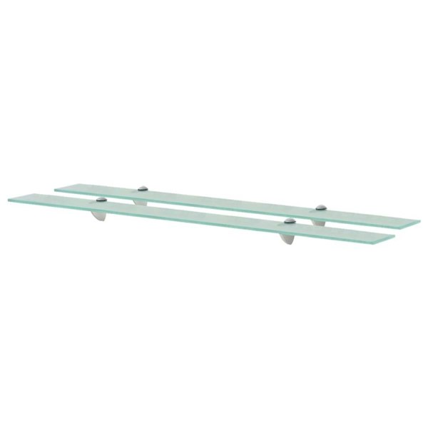 Berkfield Floating Shelves 2 pcs Glass 100x20 cm 8 mm
