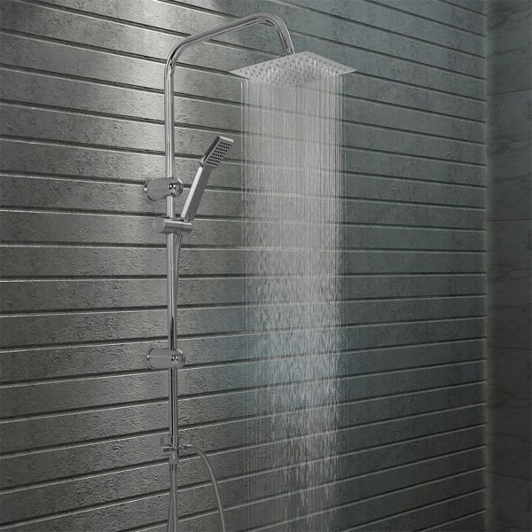 Berkfield Dual Head Shower Set with Hand Shower Stainless Steel