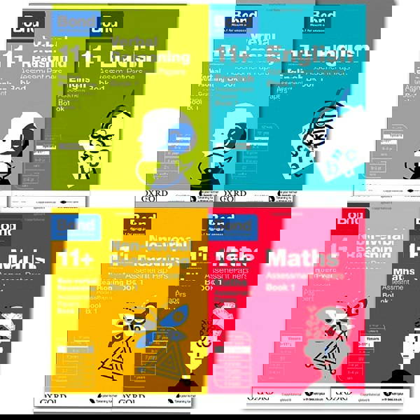 Bond 11+ English 4 Books Set Ages 10-11+ Inc Maths, English, Verbal and Non-verbal (Book 1)