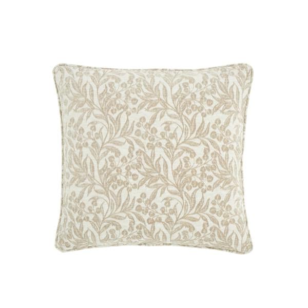 Bianca Chenille Leaves Cushion Natural
