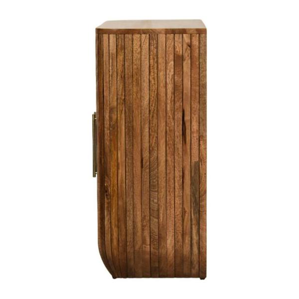 Artisan Furniture Solid Mango Wood Fluted Curve Cabinet