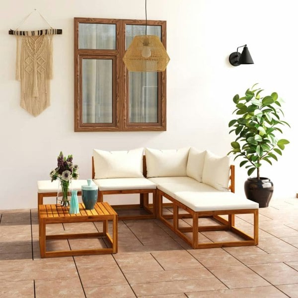 Berkfield 6 Piece Garden Lounge Set with Cushions Solid Wood Acacia (UK/IE/FI/NO only)