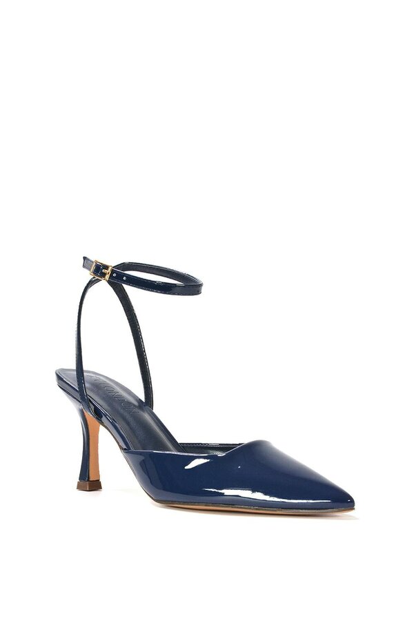 XY LONDON Pointed Toe Stiletto Heels With Ankle Strap