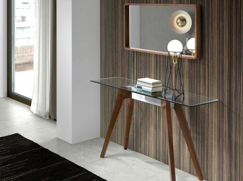 Angel Cerdá Rectangular Walnut Wall Mirror 3035