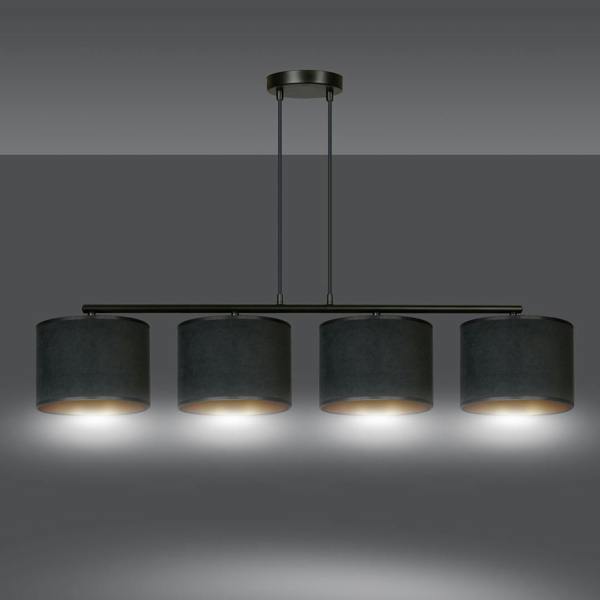Emibig HILDE Pendant lamp 4 x E27 Black with Black Shade