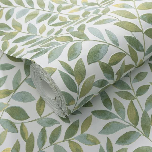 Erismann Ameroso Morris Style Leaf Wallpaper
