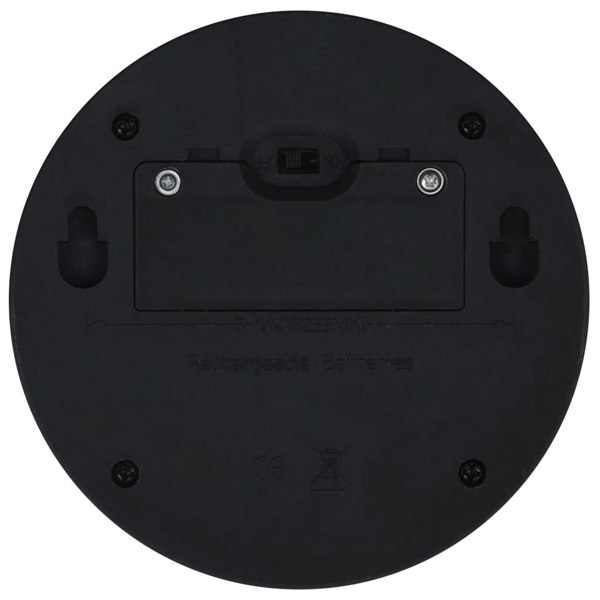 Berkfield Outdoor Solar Wall Lamps LED 24 pcs Round Black