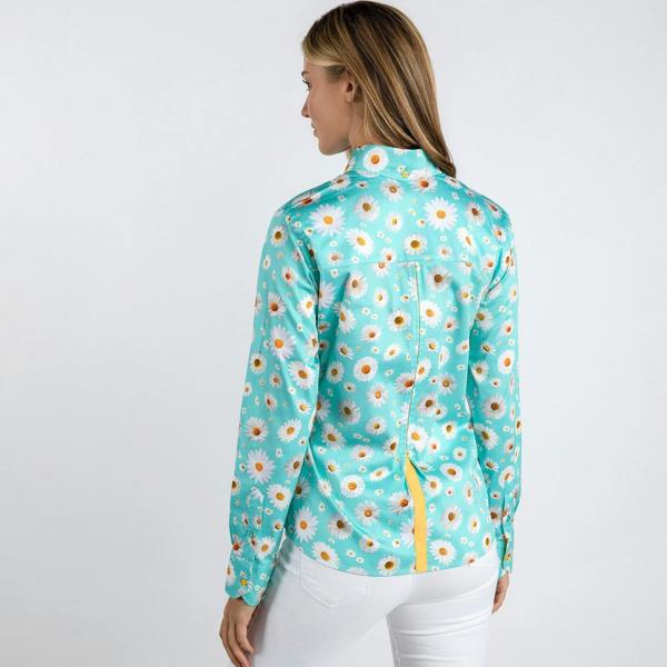 DAISY FLOWER PRINT WOMENS SHIRT - Premium Men's Patterned Shirt by Claudio Lugli | Bold Design, Tailored Fit, Best Printed Shirts