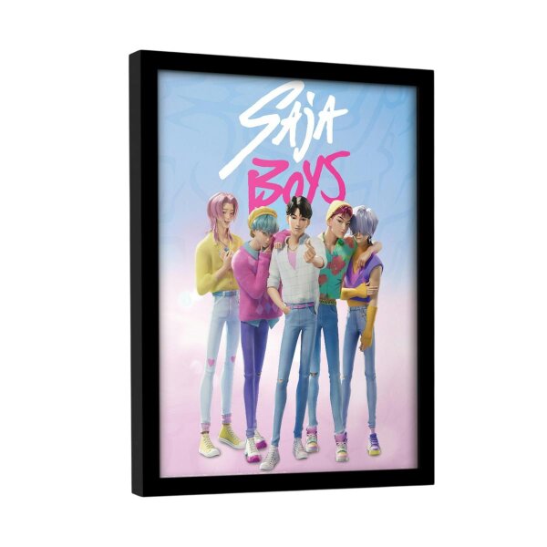 K-Pop Demon Hunters Saja Boys Framed Poster - Multicoloured