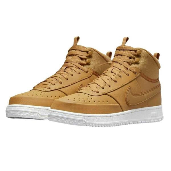 Nike Mens Court Vision Next Nature Synthetic High-top High Top Trainers - Gold/White - 