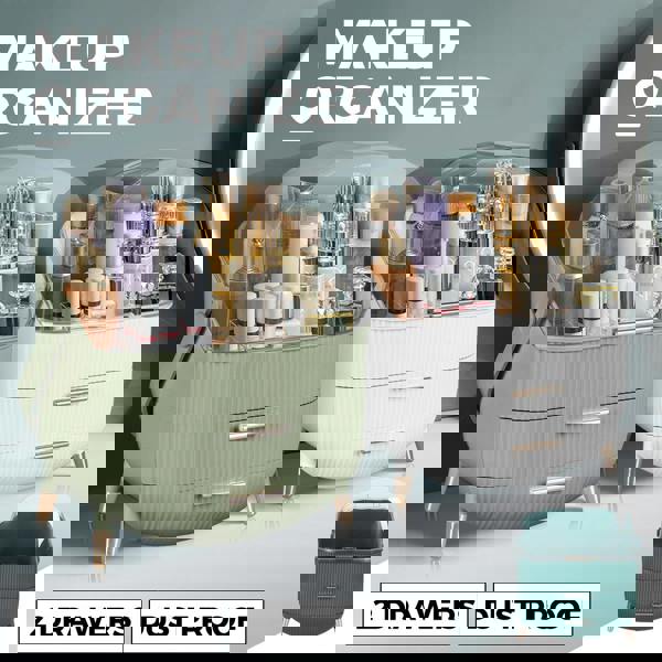 ilus Portable Makeup Organiser Cosmetic Case Carry Storage Box Jewelry Holder White