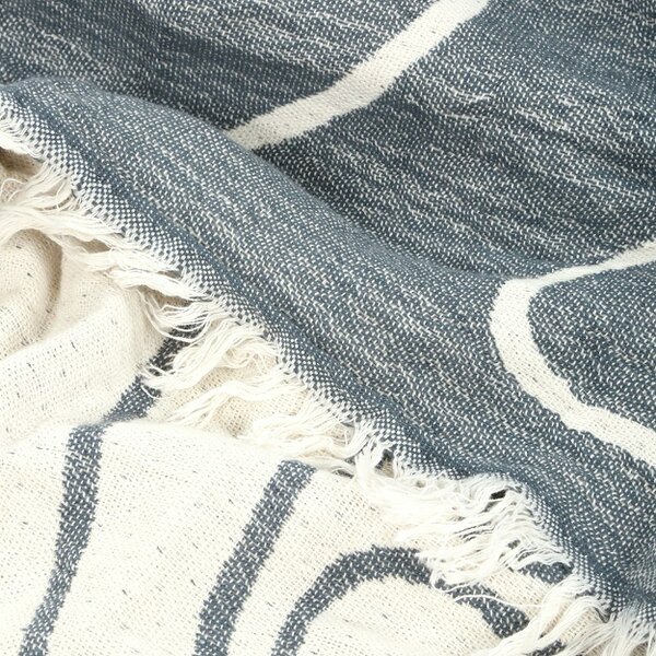 Cotton and Olive Contour Soft Cotton Jacquard Throw