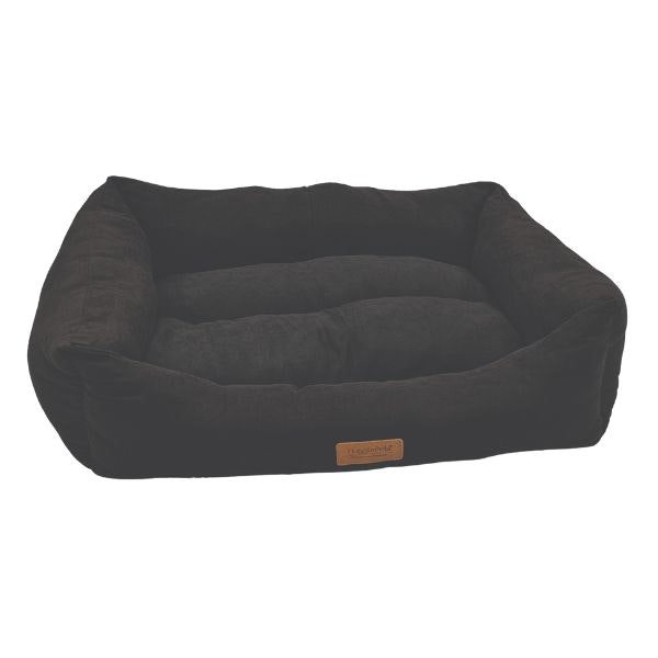 HugglePets Luxury Dog Lounger - Black