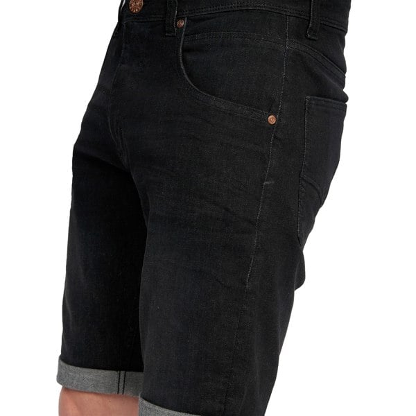 Duck and Cover Mens Mustone Denim Shorts - Black Wash